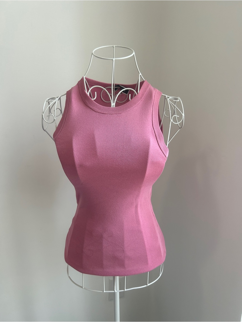 Stunning Melanie Lyne Mauve Pink Viscose Blend Sleeveless Knit Top Blouse / XS